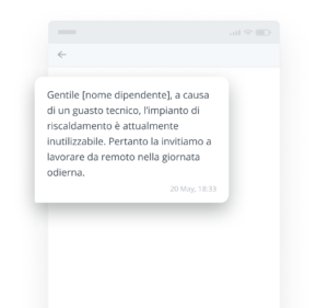 esempio sms dipendenti