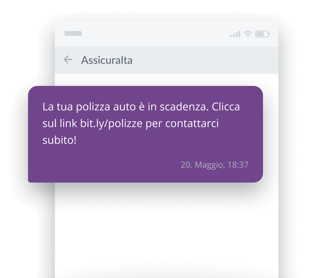 SMS transazionali - promemoria scadenza assicurazione