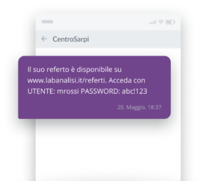 esempio SMS transazionale per studio medico