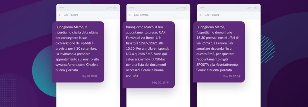 comunicazione e marketing per CAF e patronati - messaggi