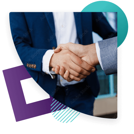 persone che si stringono la mano che simboleggiano il programma rivenditori, il programma partner e il programma reseller di Esendex