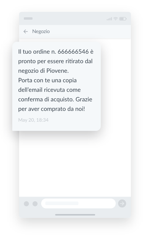esempio di messaggio