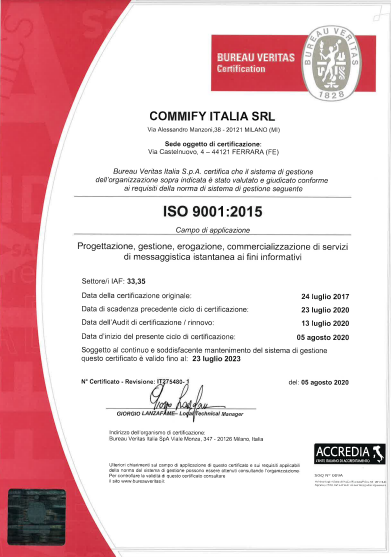 certificato ISO 9001