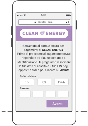 gif di esempio pagamento mobile per utilities