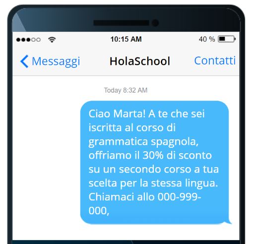 sms per scuole di lingua sms marketing