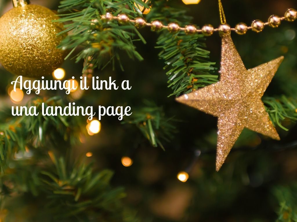 aggiungi il link a una landing page