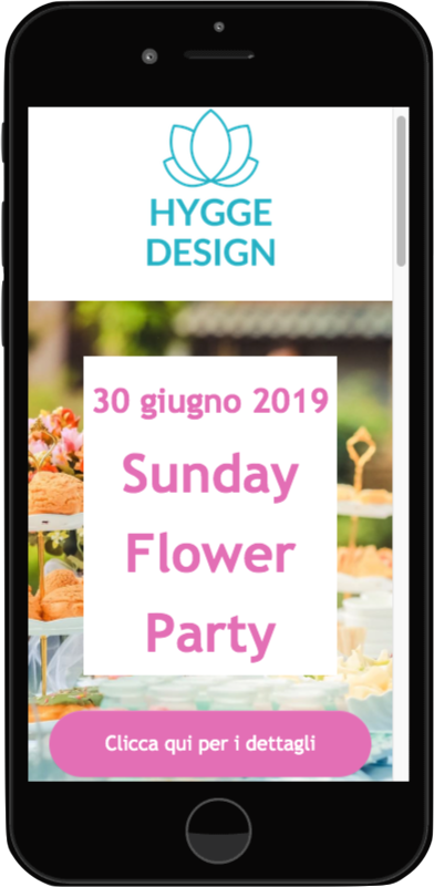 SMS per eventi - Esempio landing Page